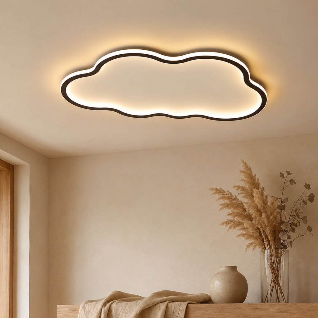 Modern Cloud Silhouette Flush Mount Ceiling Light