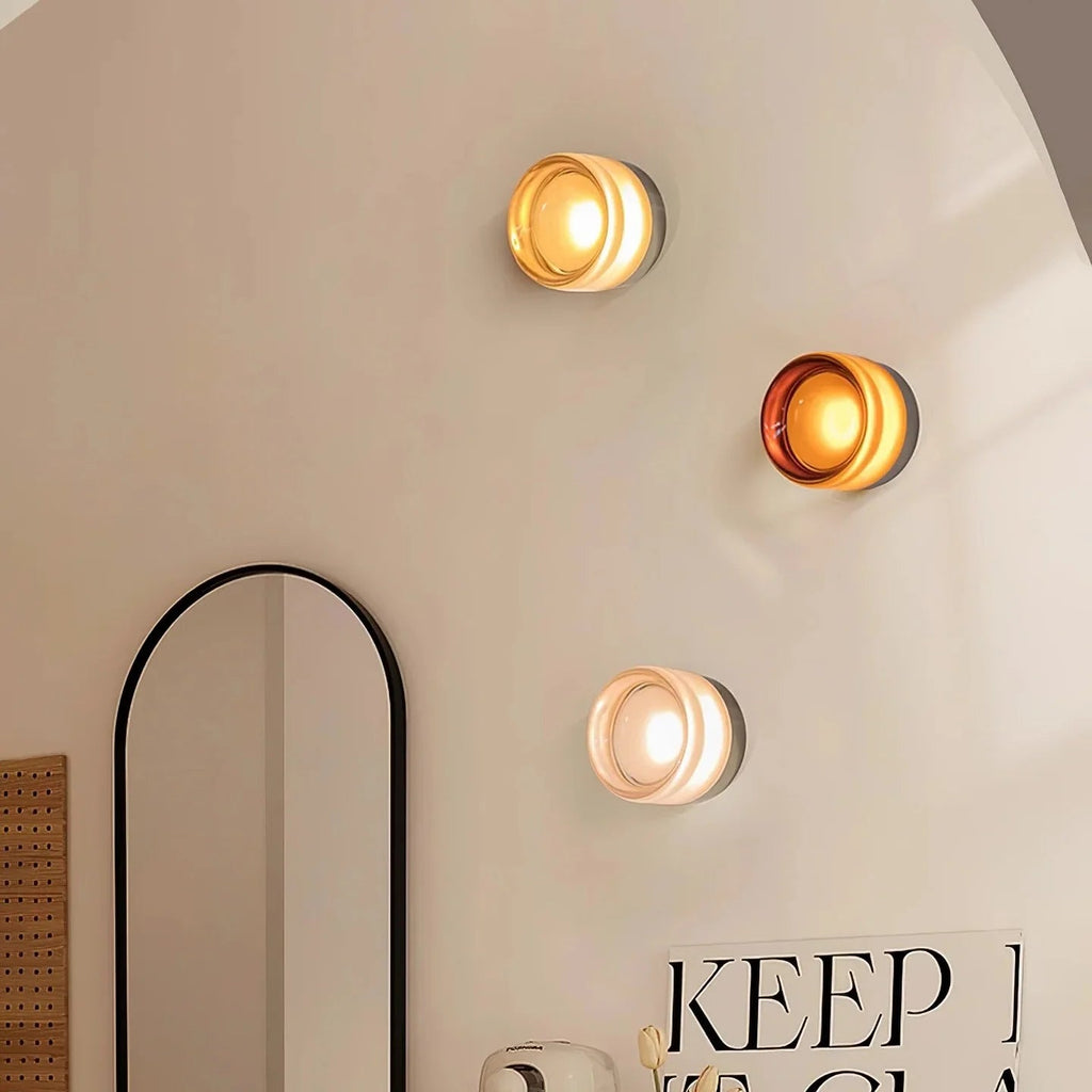 Designer Dimple Glass LED Wall Sconce for Modern Interiors - Euroselle