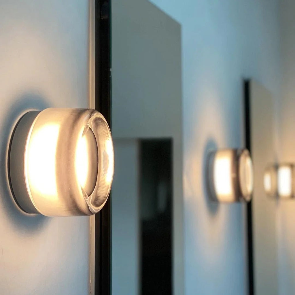 Designer Dimple Glass LED Wall Sconce for Modern Interiors - Euroselle