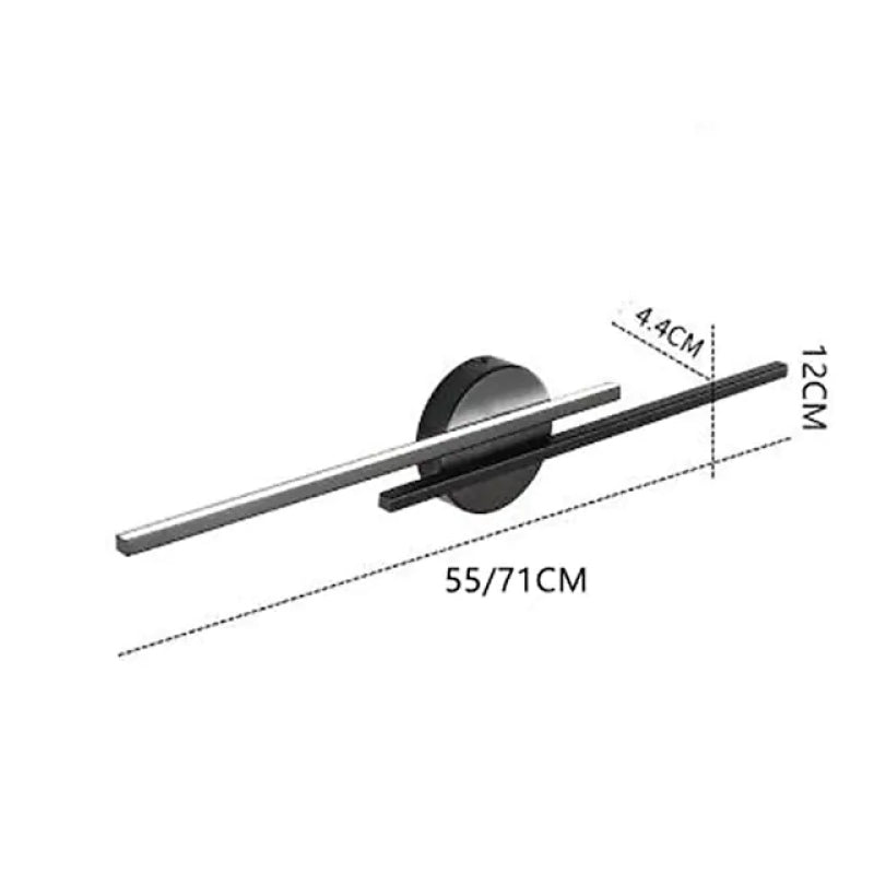 Minimalist Metal LED Wall Sconce — Modern Disc and Linear Rod Design