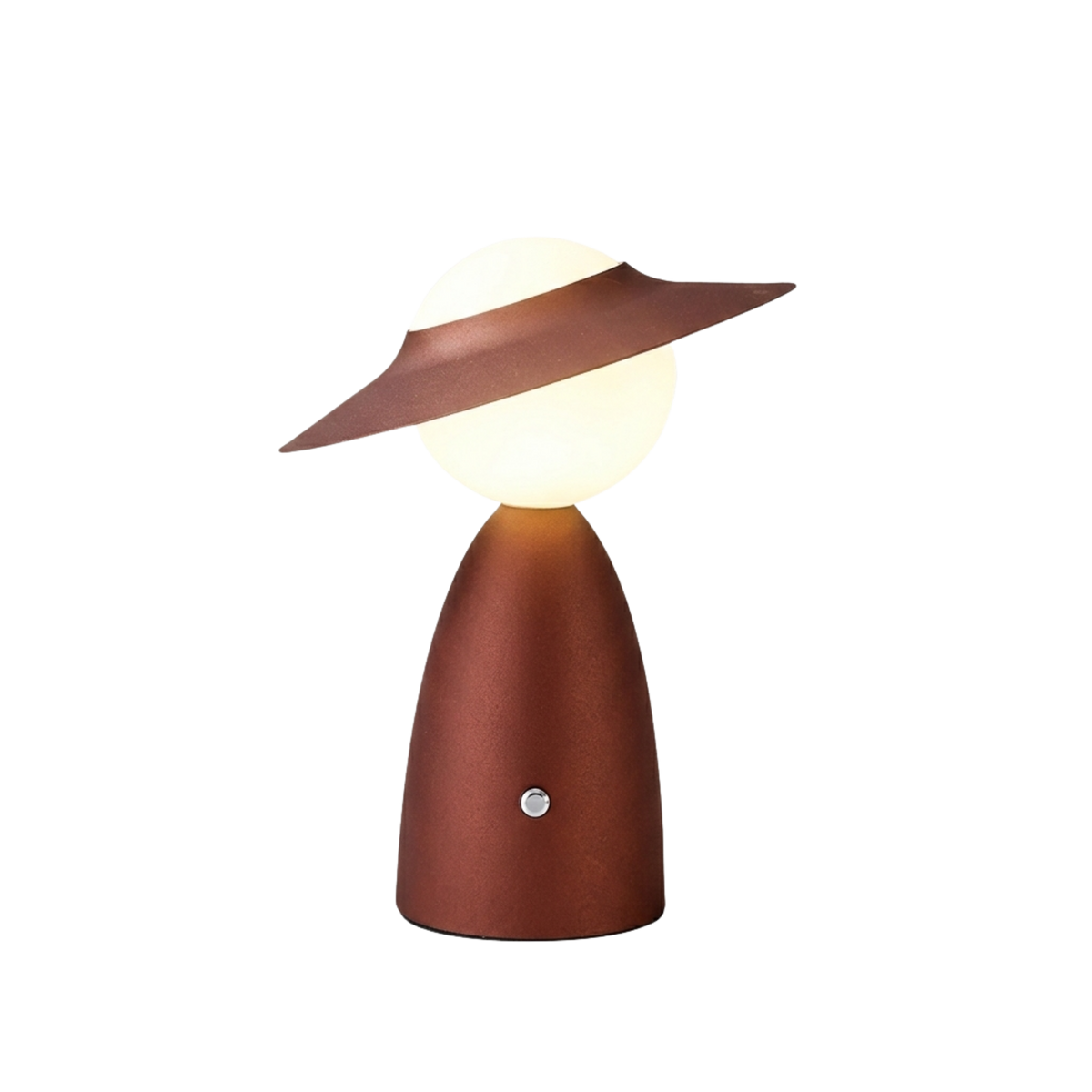 Lampe de chevet moderne — LED à intensité variable par contact, base de recharge sans fil pour téléphone