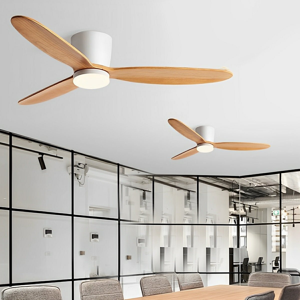 56 hüvelykes, faerezetes, kétoldalas mennyezeti ventilátor szabályozható fényerejű LED-világítással és távirányítóval - 6 sebességfokozatú DC-motor, 3 színhőmérséklet hálószobába, nappaliba és