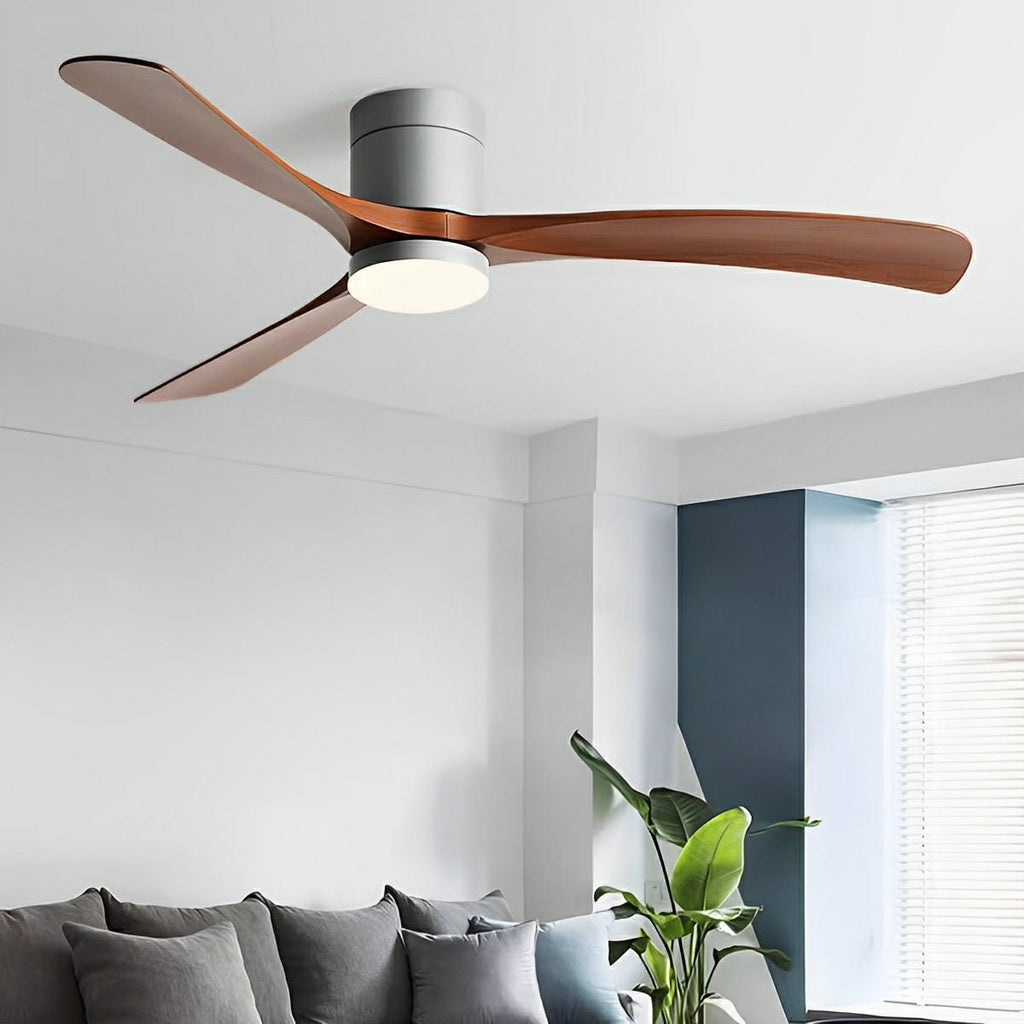 Omkeerbare DC-plafondventilator, 38-56 inch, led, afstandsbediening met 6 snelheden