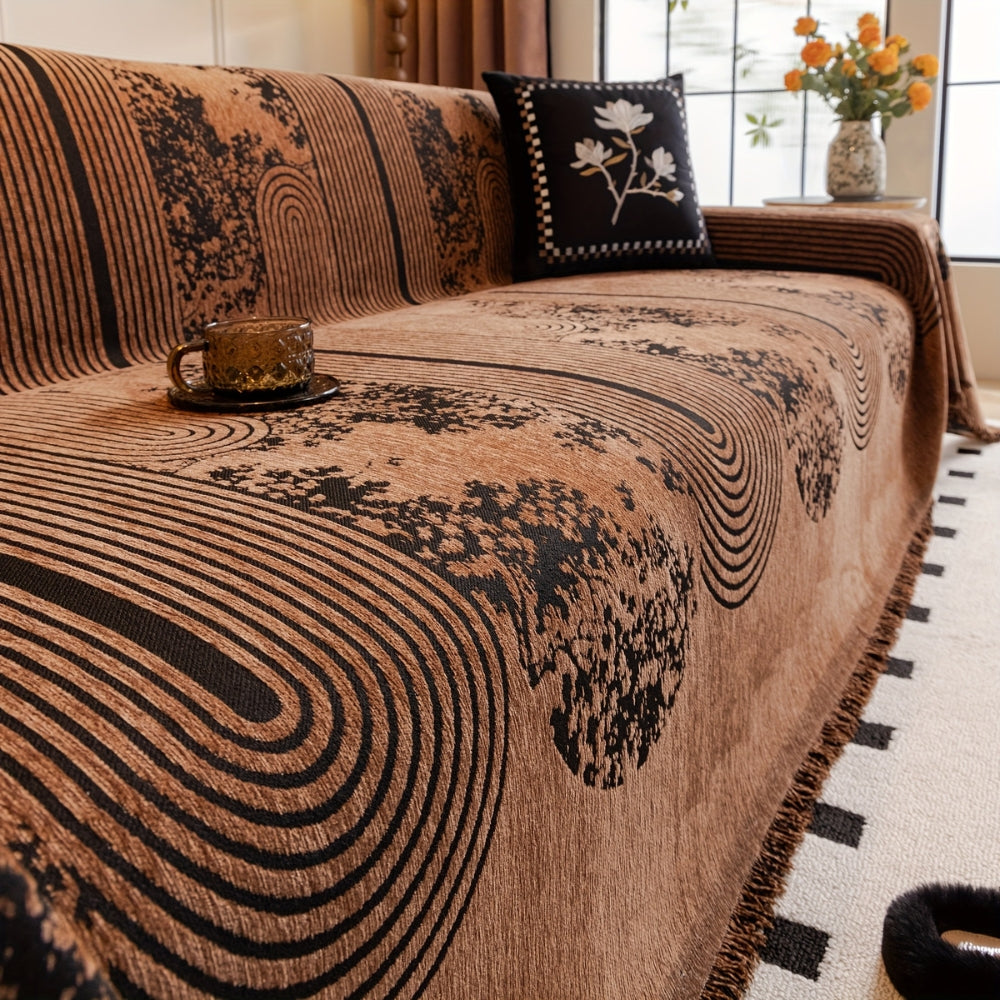 Mosaic Lines Pattern Sofa Cover | Euroselle