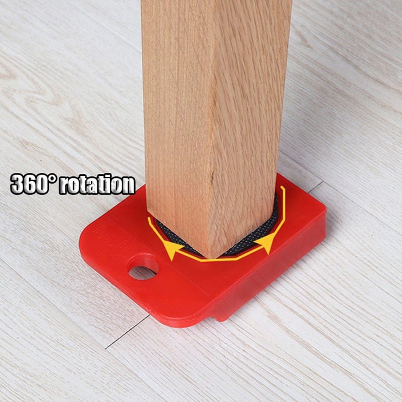 Robustes Möbelgleiter-Set – Hebelstange, 4 Gleiter, 440 lb