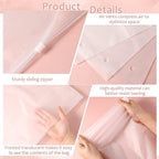 Multi-Purpose Frosted Zip Storage Bags – 20-Pack Plastic Garment Sleeves (Buy 2 Sets, Take 1 FREE) | Euroselle
