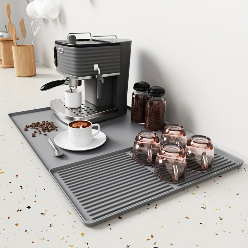 Multifunctional Silicone Coffee Bar Mat with Drainage | Euroselle