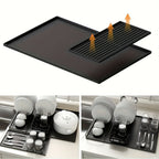 Multifunctional Silicone Coffee Bar Mat with Drainage | Euroselle