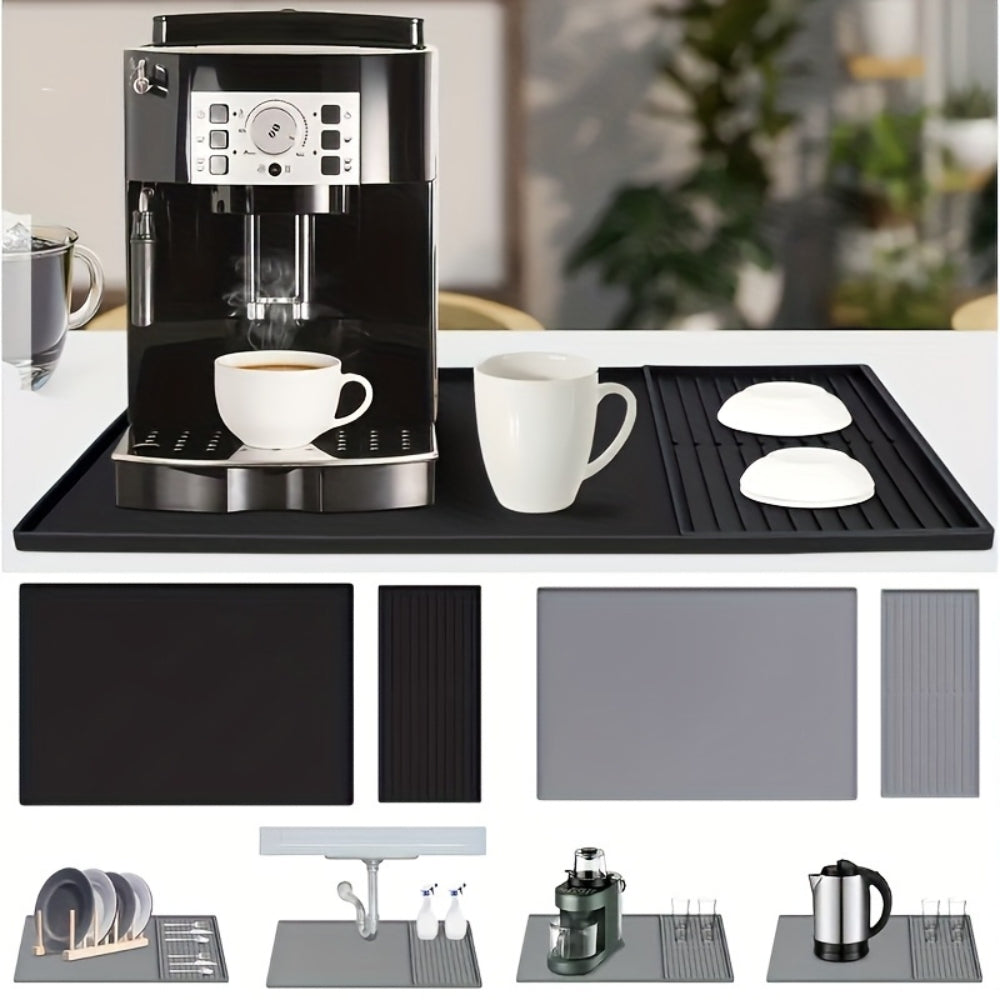 Multifunctional Silicone Coffee Bar Mat with Drainage | Euroselle