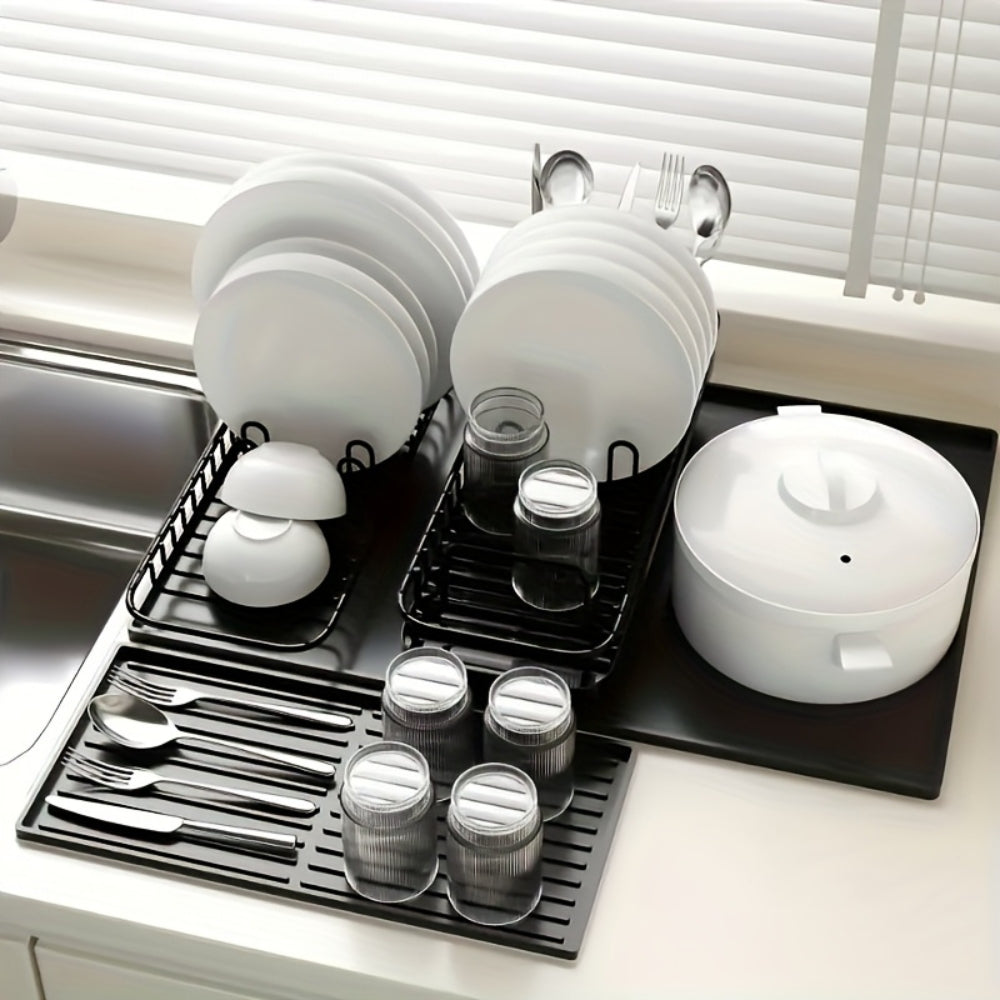 Multifunctional Silicone Coffee Bar Mat with Drainage | Euroselle