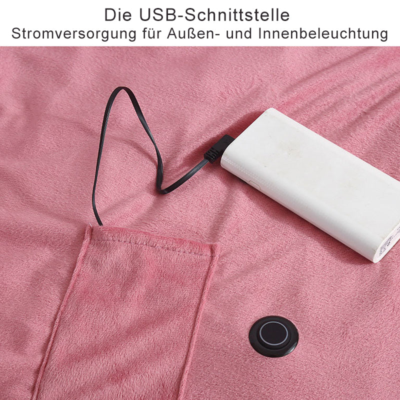 Euroselle USB-opvarmet tæppe med multifunktionel opvarmning