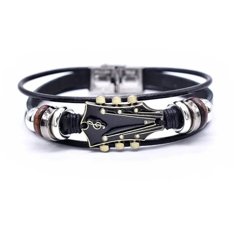 MUSIKSTRUM – Leather Bracelet with Guitar-Inspired Design | Euroselle
