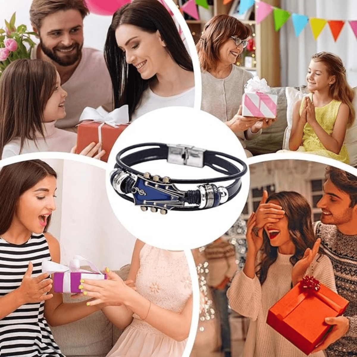 MUSIKSTRUM – Leather Bracelet with Guitar-Inspired Design | Euroselle