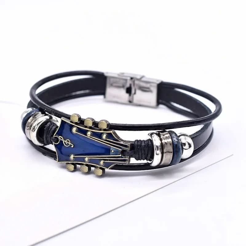 MUSIKSTRUM – Leather Bracelet with Guitar-Inspired Design | Euroselle