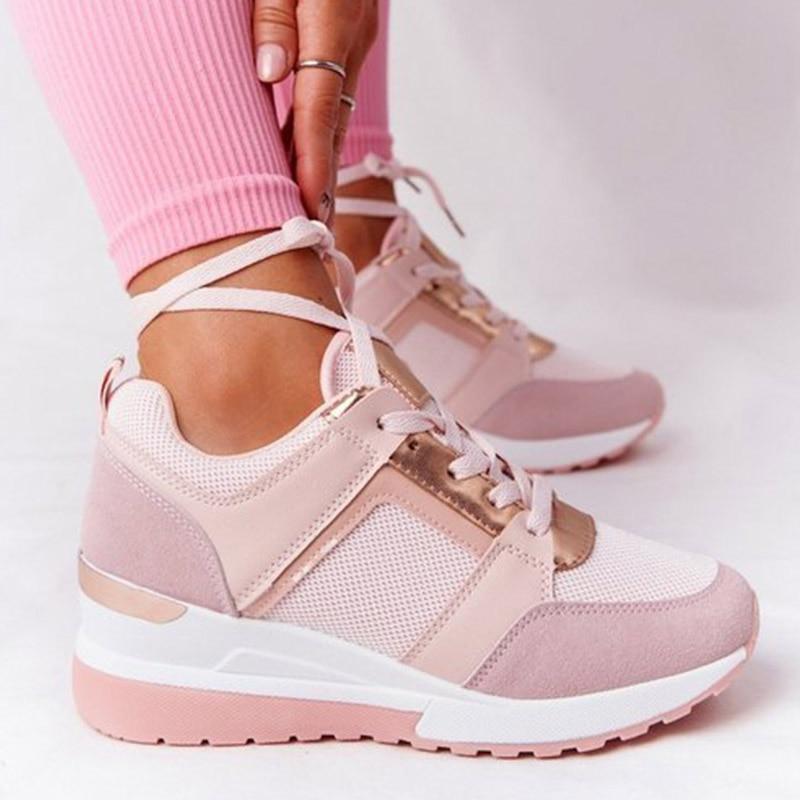Lette sportssneakers for kvinner – pustende mesh, polstret innersåle, sklisikker såle, forsterket hælstøtte – amerikanske størrelser 6–10.5
