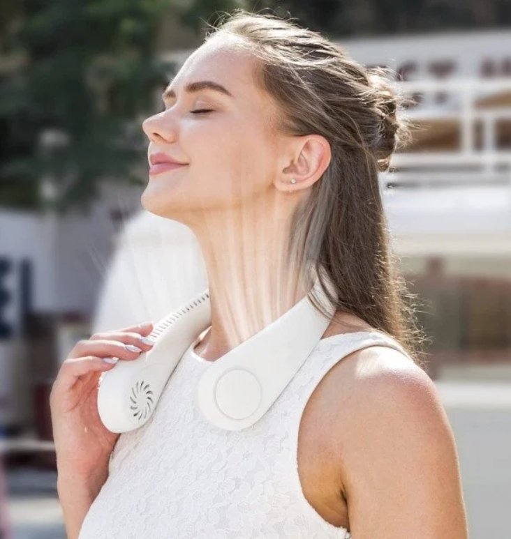 Rechargeable Bladeless Neck Fan — Hands-Free Wearable Cooler