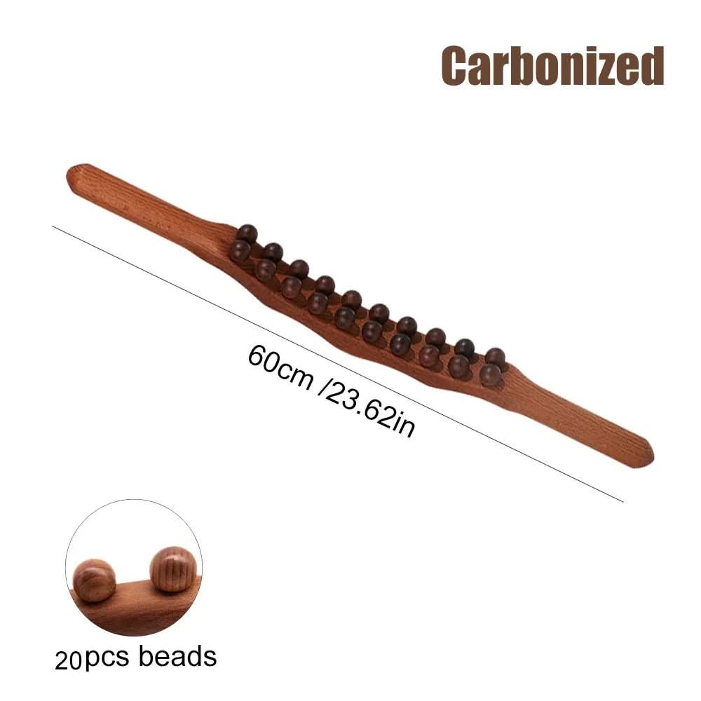 Bâton de massage Gua Sha Aurora Wellness – longueur de 60 cm, outil traditionnel de modelage