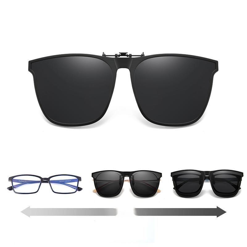 Clip-On Polarized Flip-Up Sunglasses for Prescription Glasses, UV400