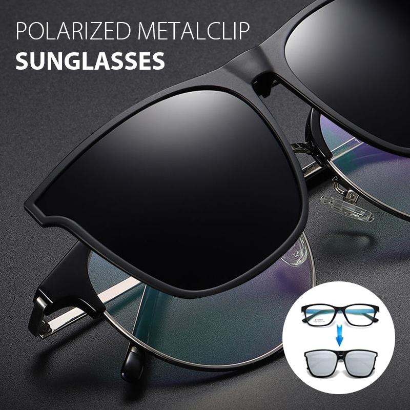 Clip-On Polarized Flip-Up Sunglasses for Prescription Glasses, UV400