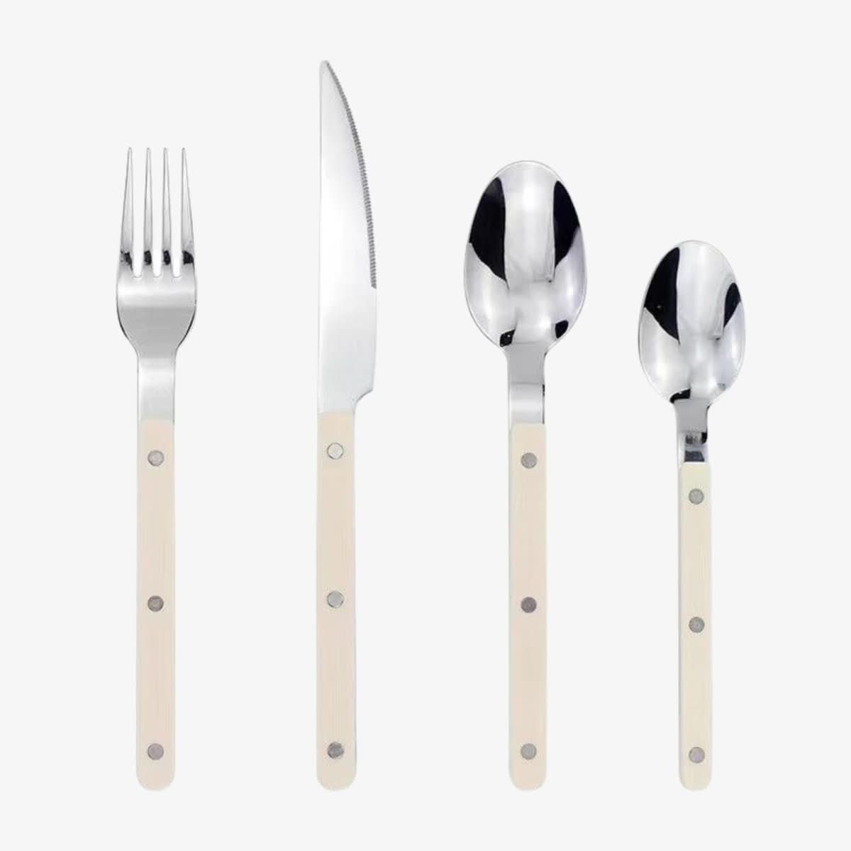 24-Piece Stainless Steel Flatware Set for 6, Engraved & Dishwasher Safe