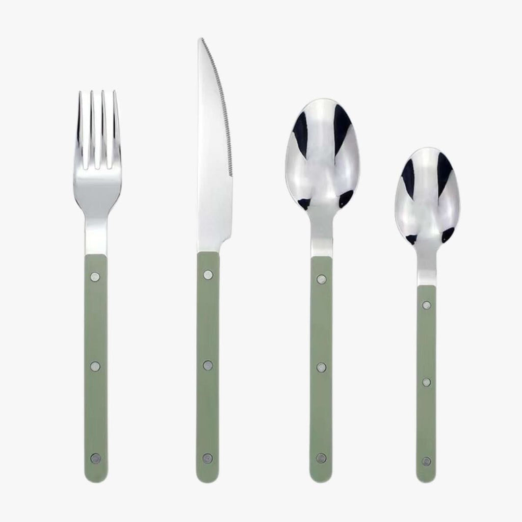 24-Piece Stainless Steel Flatware Set for 6, Engraved & Dishwasher Safe