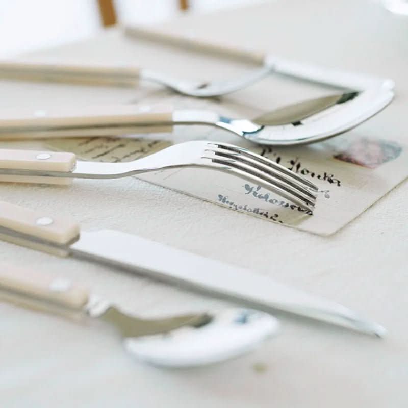 24-Piece Stainless Steel Flatware Set for 6, Engraved & Dishwasher Safe