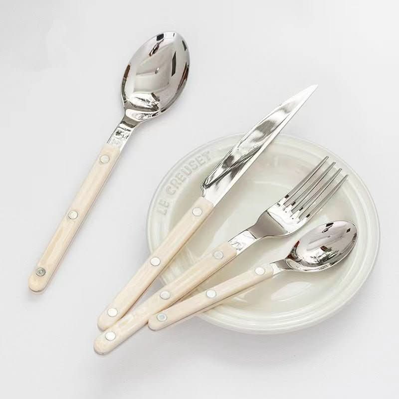 24-Piece Stainless Steel Flatware Set for 6, Engraved & Dishwasher Safe
