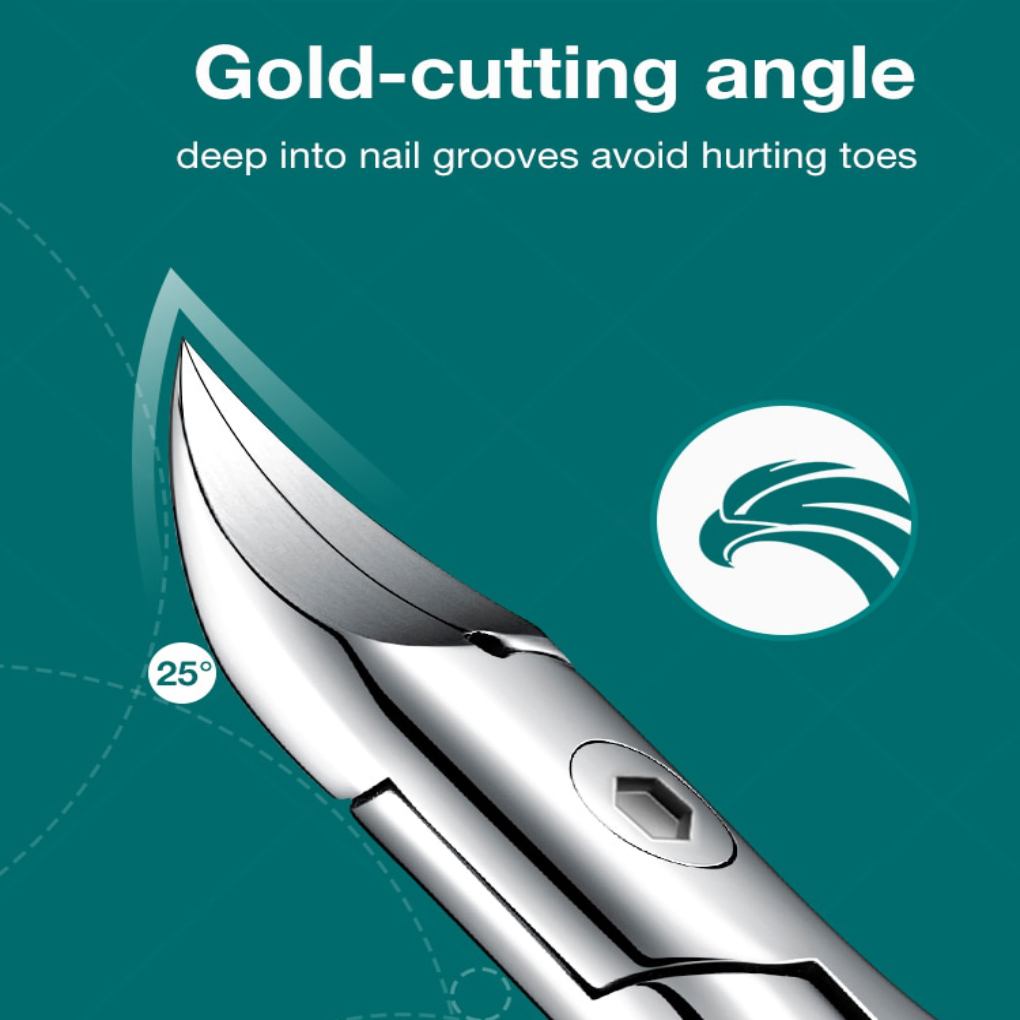 Heavy-Duty Stainless Steel Toenail Clippers — Extra-Wide Jaw