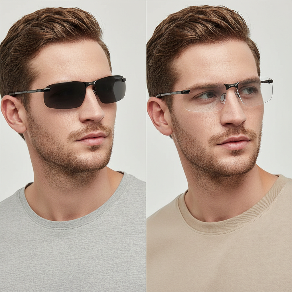 Gafas de sol para conducir con tinte automático — polarizadas, antirreflejos, 100 % UV