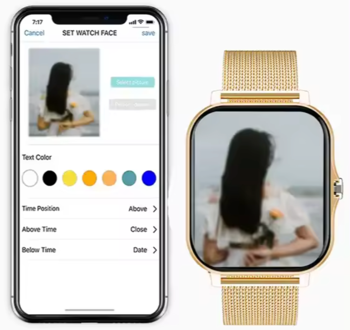 Women's Fitness Tracker Watch — Metal Band, HR/Sleep/SpO2 Alerts