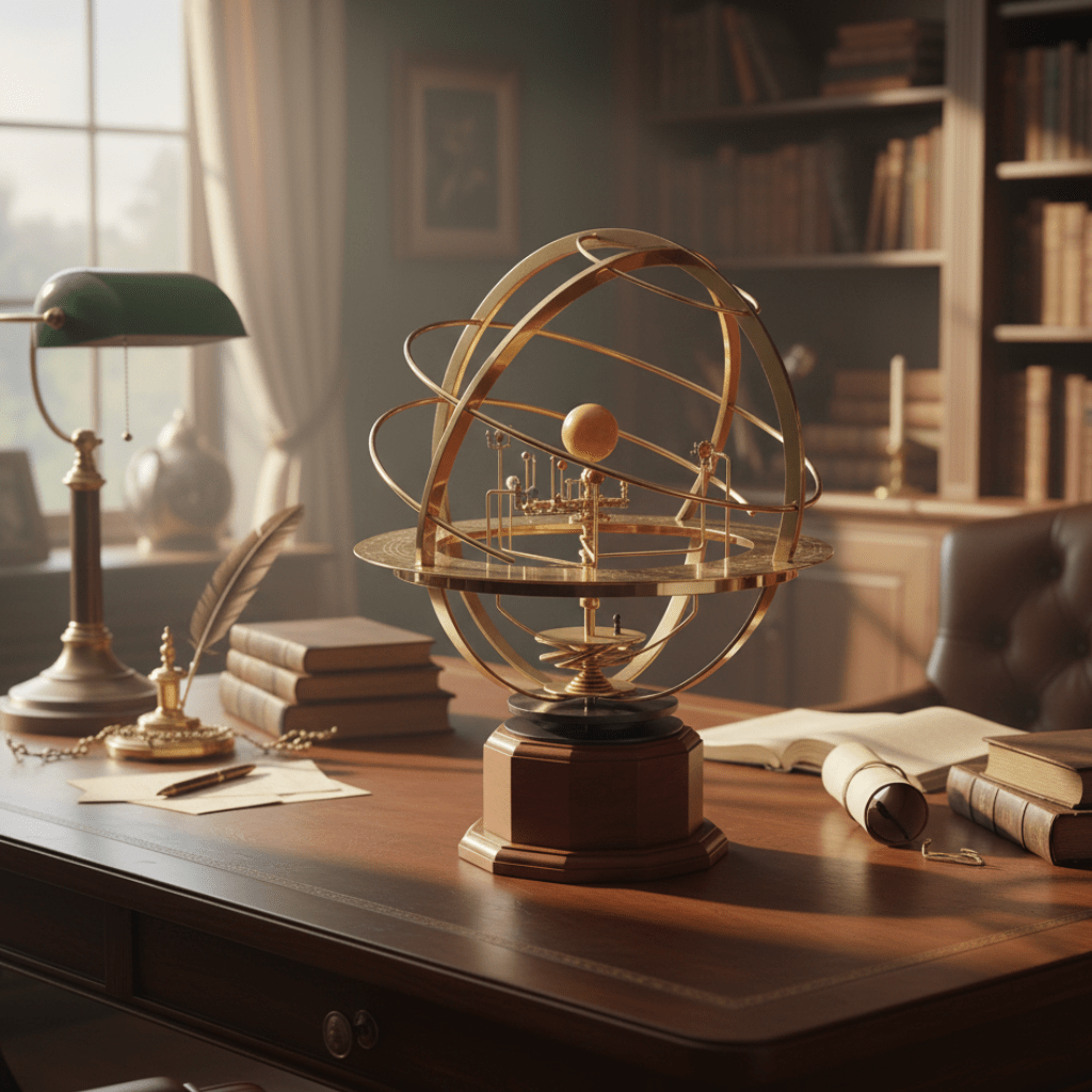 NINEORBIT – Brass Solar System Display with 5 Precisely Crafted Planets | Euroselle