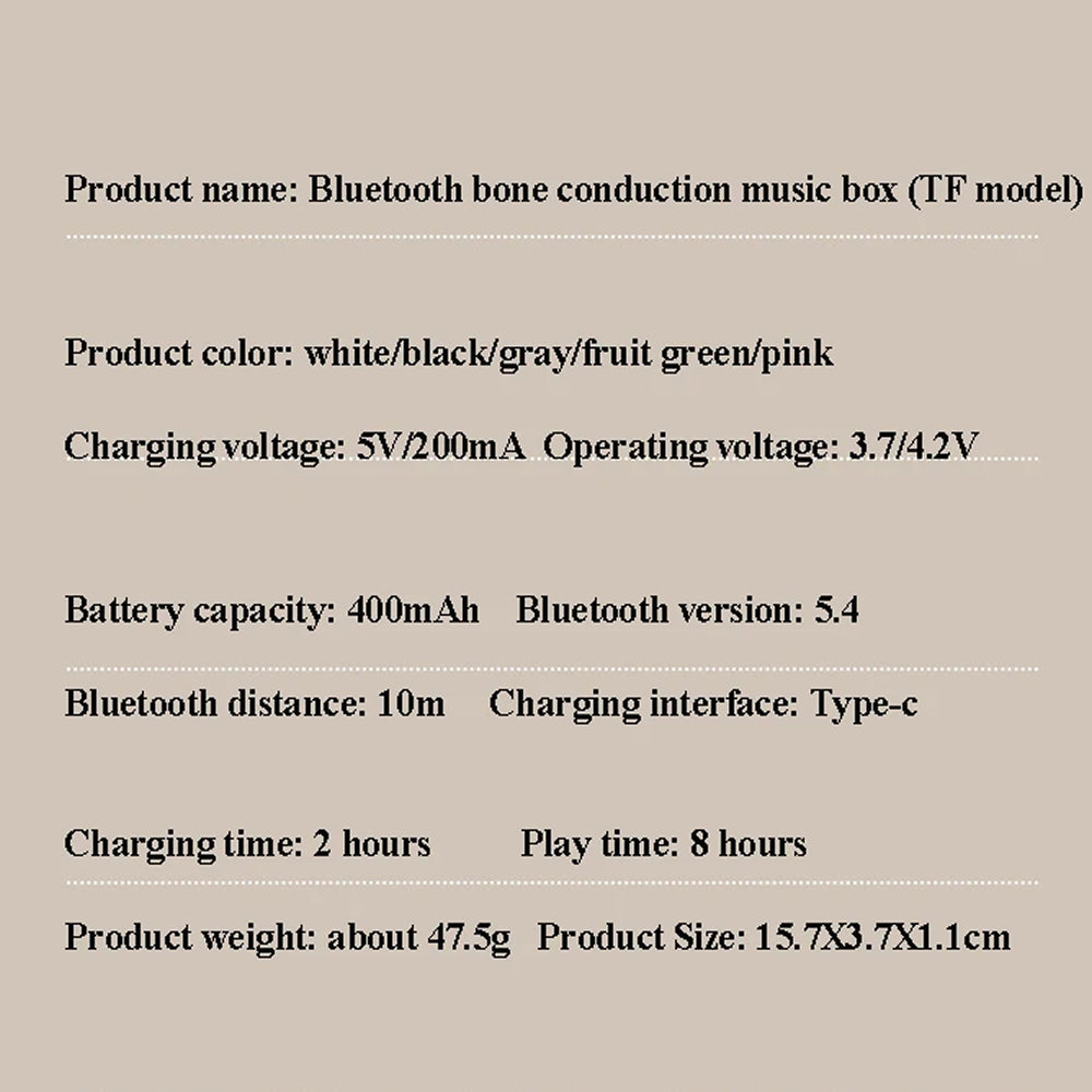 Knochenleitungs-Lautsprecher für unter das Kopfkissen — Bluetooth 5.4, 11 Klänge