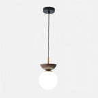 Nordic Pendant Light Made from Half-Wood
