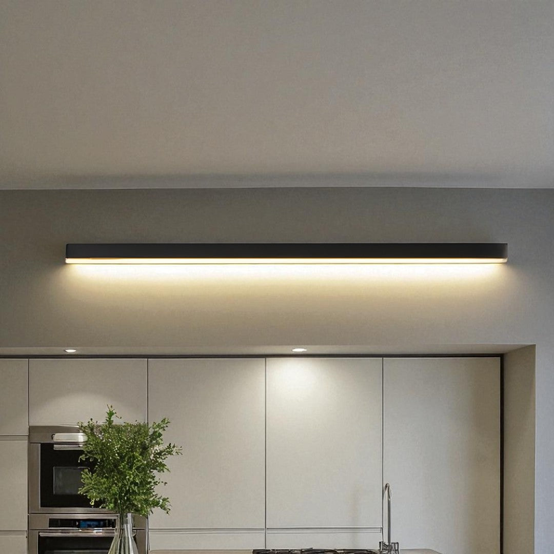 Skandinavisk minimalistisk LED-loftlampe — lineært design med neutralt lys