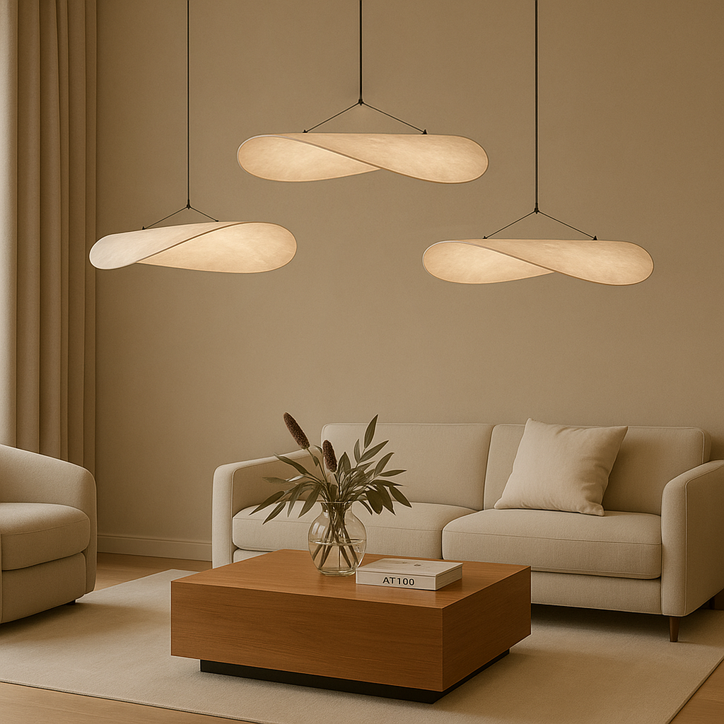 Sculptural Silk Pendant Lamp | Modern Hanging Design