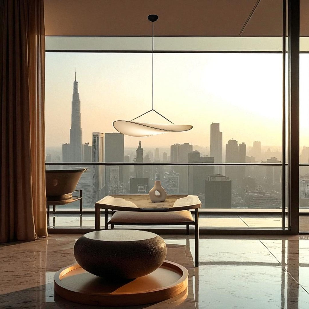 Sculptural Silk Pendant Lamp | Modern Hanging Design