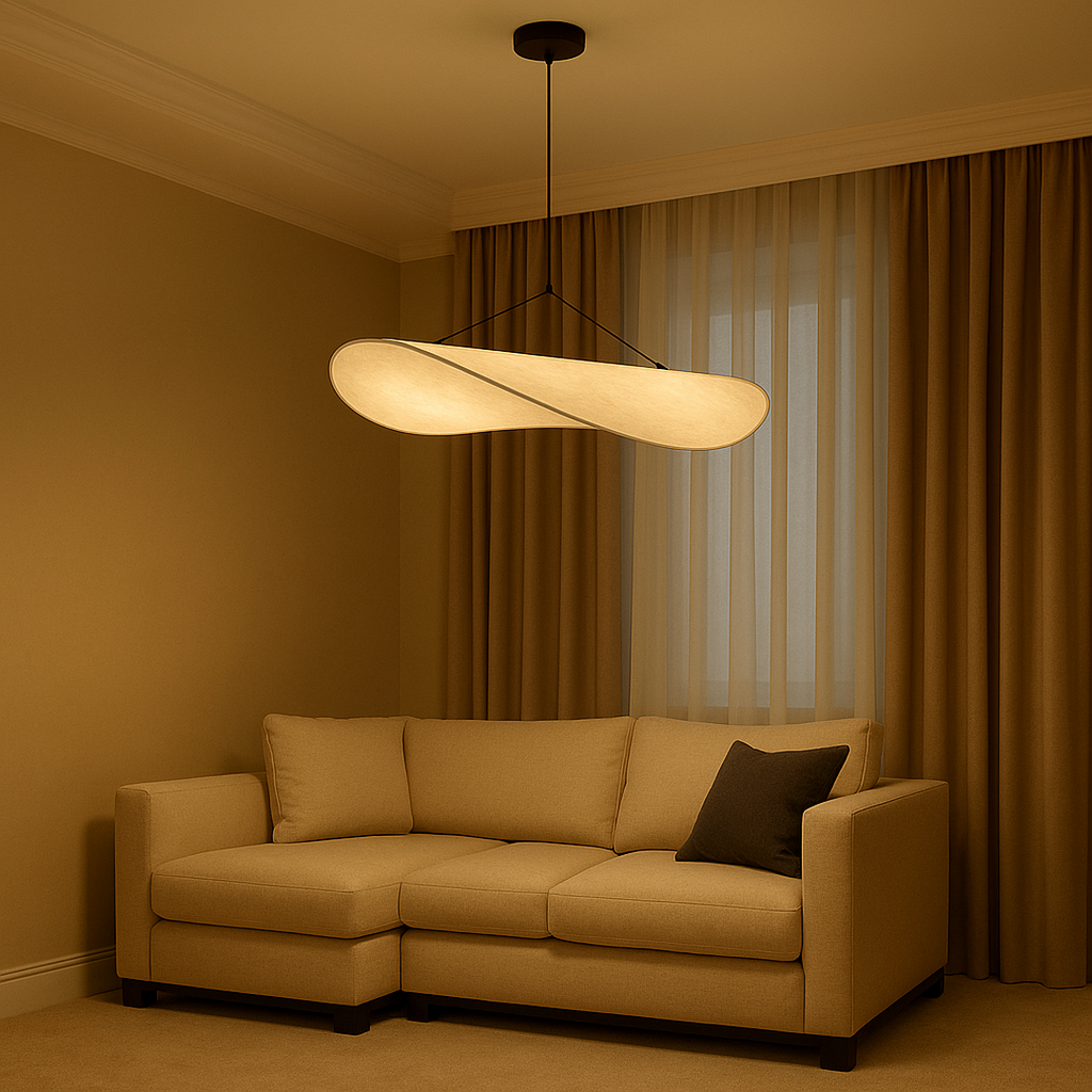 Sculptural Silk Pendant Lamp | Modern Hanging Design