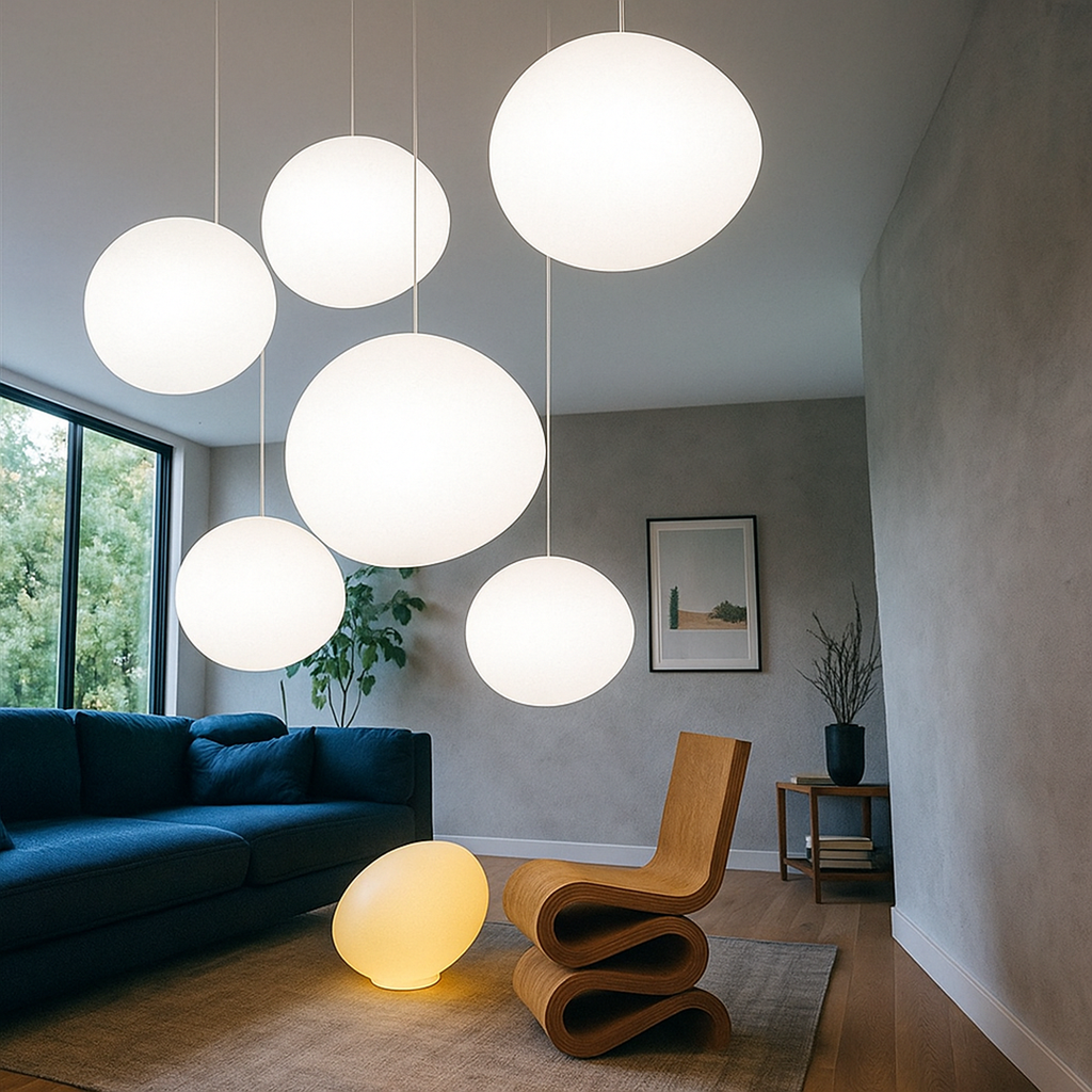 Pendul rotund pentru tavan — Design industrial sferic