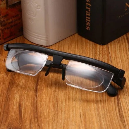 Dial-Adjustable Reading Glasses — Variable Focus Near/Far Vision