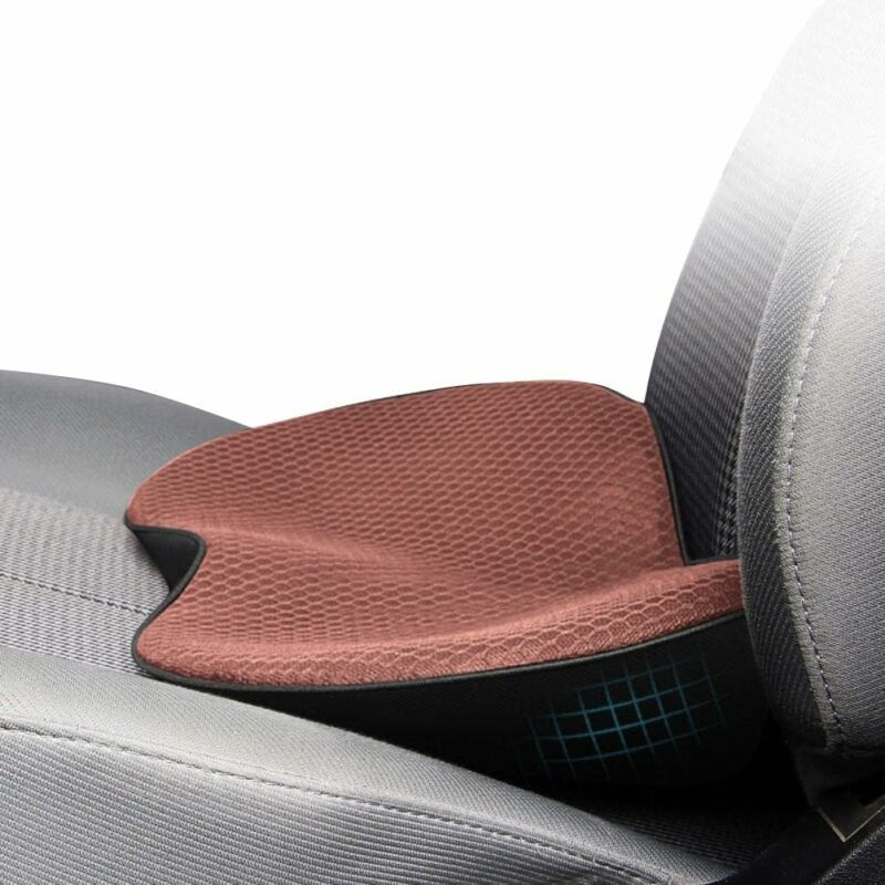 Memory Foam Driver Booster Seat Pad — 3.5-Inch Lift, Lumbar Support
