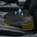 Memory Foam Driver Booster Seat Pad — 3.5-Inch Lift, Lumbar Support