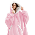 Oversized Wearable Hooded Throw — Roomy Sleeves, Kangaroo Pocket