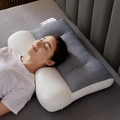 Oreiller ergonomique en mousse à mémoire de forme — Soulage les cervicales et les oreilles, pour dormir sur le côté ou le dos
