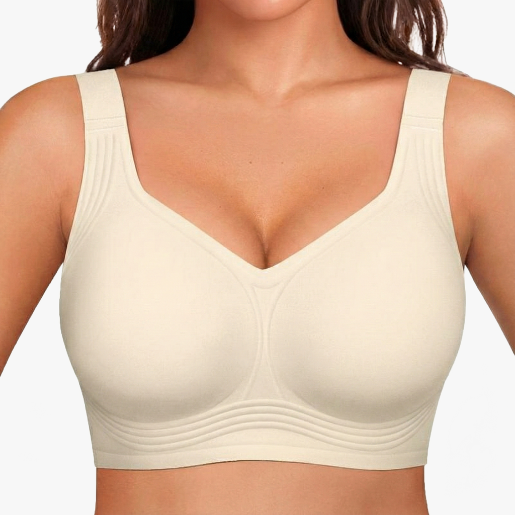 Wireless Push-Up Bra with Silicone Support Bands — Lift & Shape