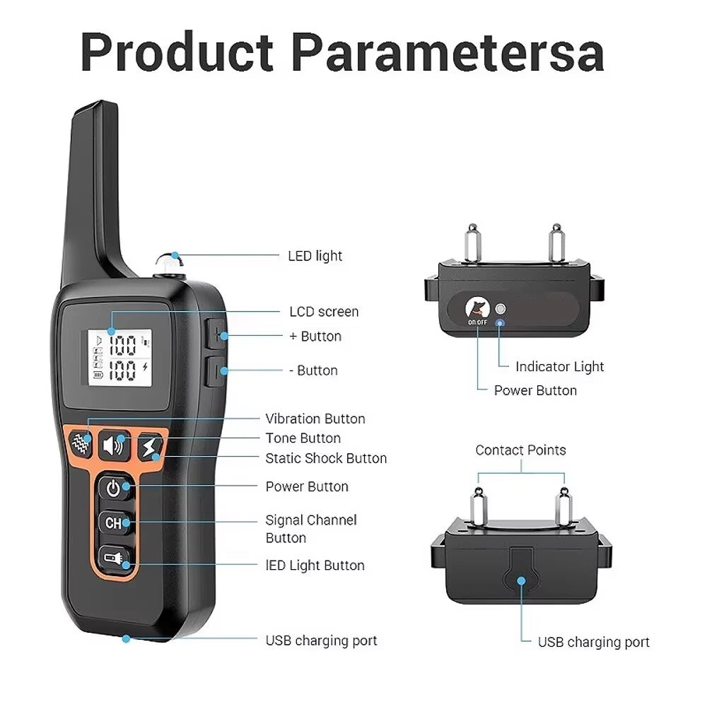 3300 ft Dog Training Collar — Sound, Vibration & Correction