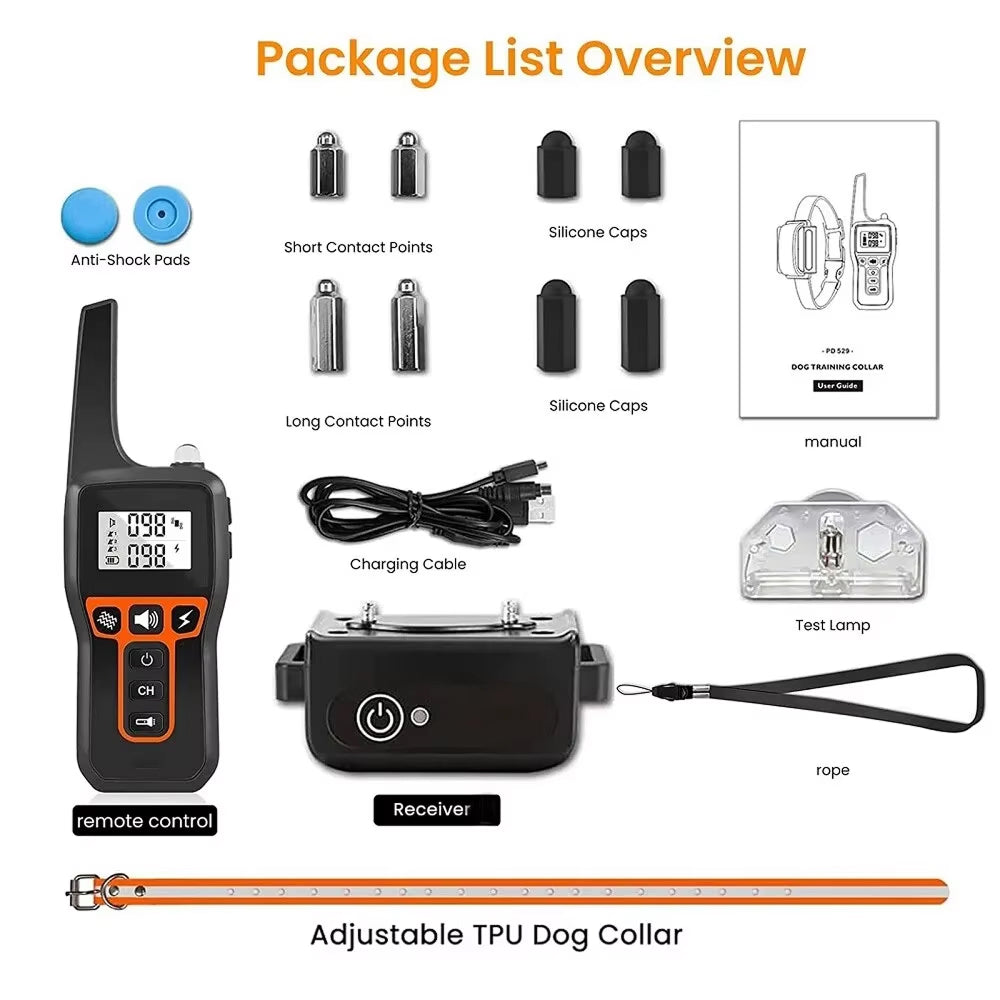 3300 ft Dog Training Collar — Sound, Vibration & Correction
