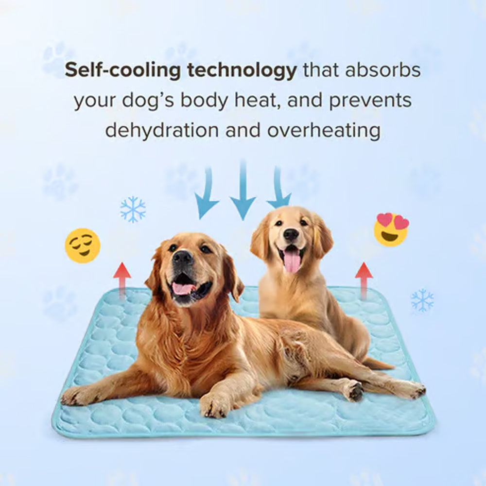 Machine-Washable Dog Cooling Mat — Gel-Free, 6 Sizes