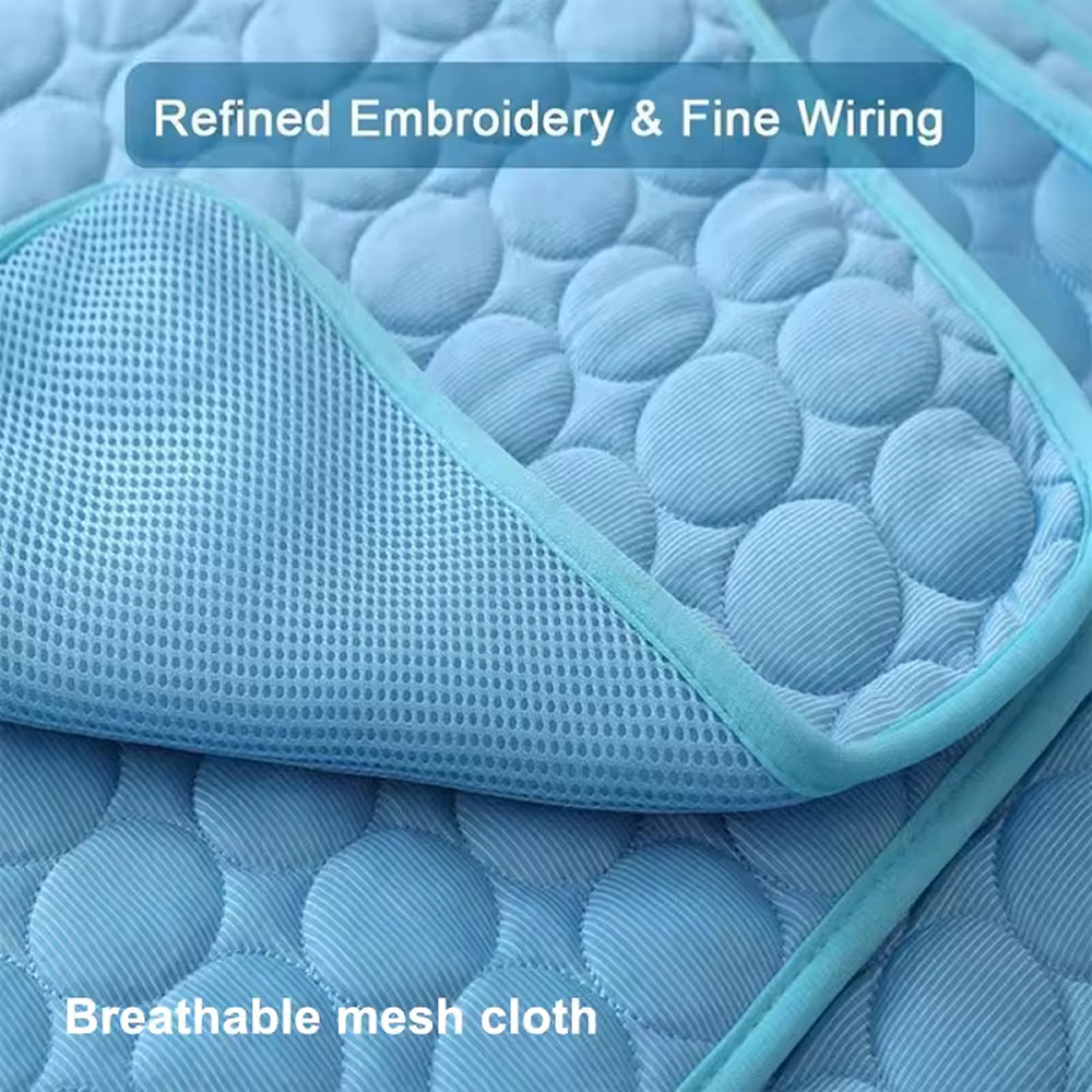 Machine-Washable Dog Cooling Mat — Gel-Free, 6 Sizes