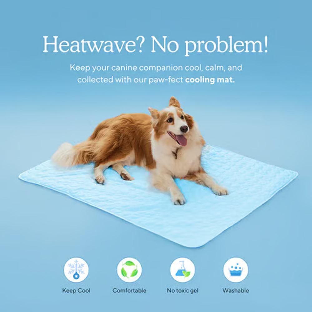 Machine-Washable Dog Cooling Mat — Gel-Free, 6 Sizes