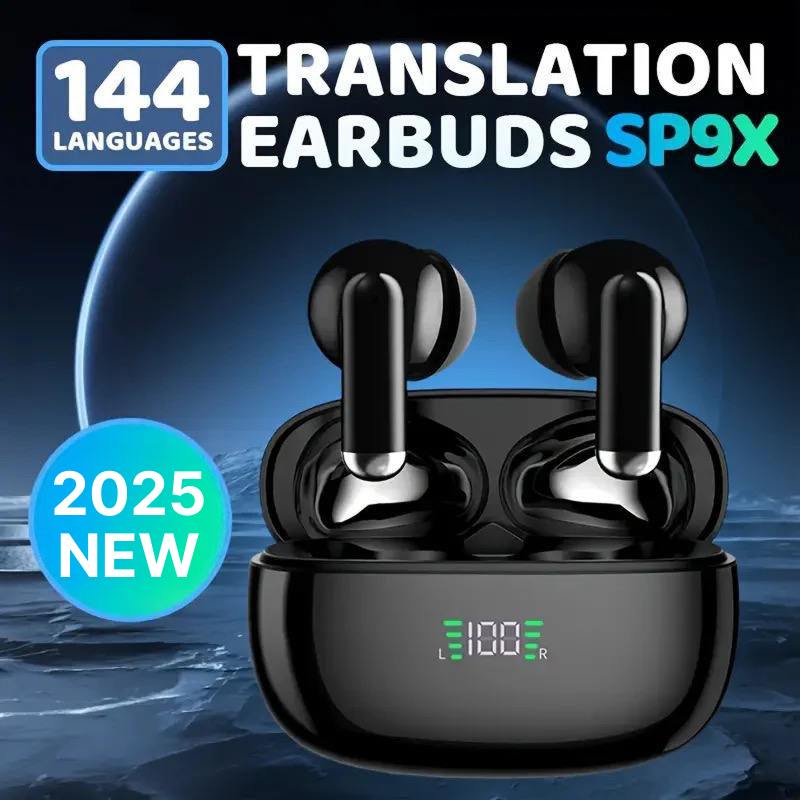 Realtime vertalende oordopjes — 144 talen, Bluetooth 5.3
